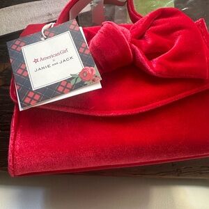 American Girl Vibrant Red Velvet Mini Bag Janie and Jack